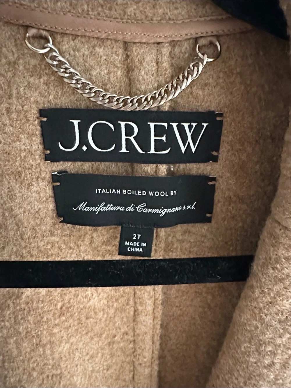 J. Crew Camel Double-Breasted Wool Pea Coat